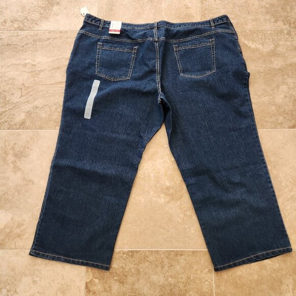 NWT CJ Banks Stretch Mid Rise Classic Fit Jeans 32W Petite 52x28 Blue NEW - Picture 3 of 12